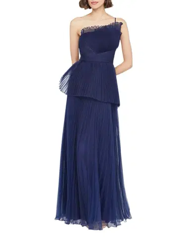 Theia Delphine Pleated Organza A-Line Gown | Thumbnail 1 Theia Delphine Pleated Organza A-Line Gown | Thumbnail 1