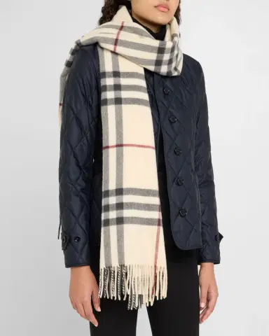 Burberry Washed Giant Check Cashmere Scarf | Thumbnail 2 Burberry Washed Giant Check Cashmere Scarf | Thumbnail 2