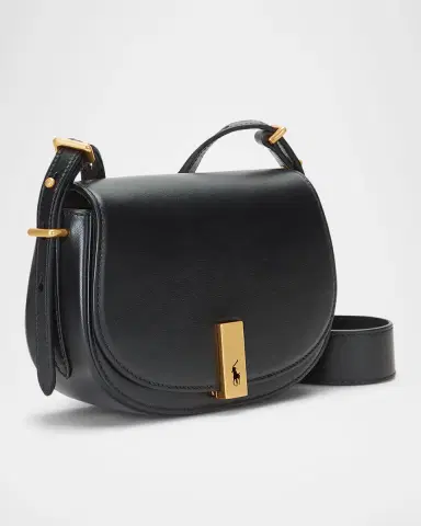 Polo Ralph Lauren Polo ID Calfskin Mini Saddle Bag | Thumbnail 4 Polo Ralph Lauren Polo ID Calfskin Mini Saddle Bag | Thumbnail 4