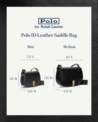 Polo Ralph Lauren Polo ID Calfskin Mini Saddle Bag | Thumbnail 5 Polo Ralph Lauren Polo ID Calfskin Mini Saddle Bag | Thumbnail 5