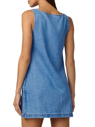 Joe's Jeans Women's The Scoop Neck Denim Minidress | Thumbnail 5 Joe's Jeans Women's The Scoop Neck Denim Minidress | Thumbnail 5