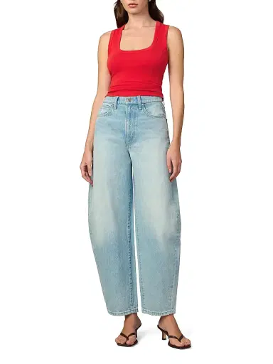 Joe's Jeans Women's The U-Neck Cotton-Blend Tank - Cherry Red | Thumbnail 2 Joe's Jeans Women's The U-Neck Cotton-Blend Tank - Cherry Red | Thumbnail 2