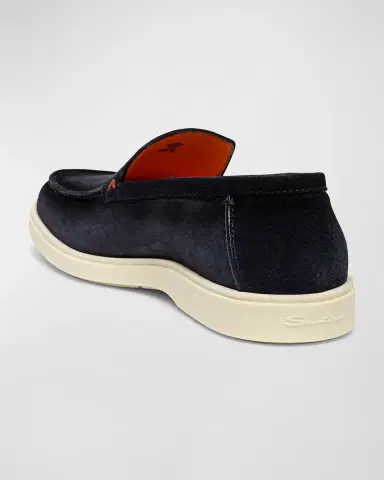Santoni Men's Detroit Suede Loafers | Thumbnail 3 Santoni Men's Detroit Suede Loafers | Thumbnail 3