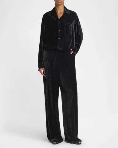 Golden Goose Journey Velvet-Effect Loose Pants | Thumbnail 2 Golden Goose Journey Velvet-Effect Loose Pants | Thumbnail 2