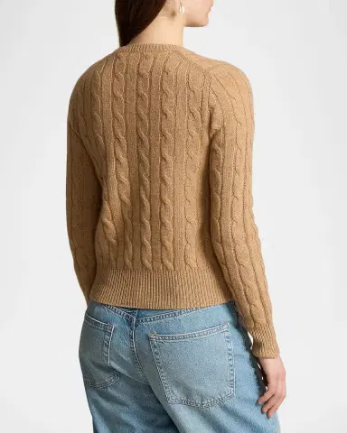 Polo Ralph Lauren Cable-Knit Cashmere Crewneck Cardigan | Thumbnail 3 Polo Ralph Lauren Cable-Knit Cashmere Crewneck Cardigan | Thumbnail 3