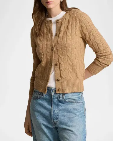 Polo Ralph Lauren Cable-Knit Cashmere Crewneck Cardigan | Thumbnail 4 Polo Ralph Lauren Cable-Knit Cashmere Crewneck Cardigan | Thumbnail 4