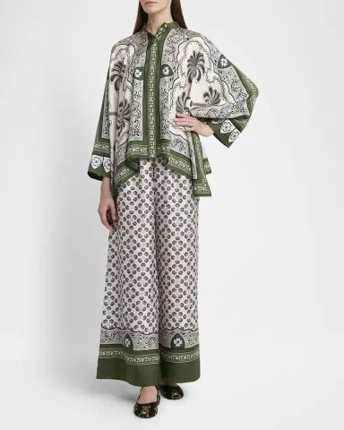 La DoubleJ Silk-Twill Wide-Leg Palazzo Pants | Thumbnail 2 La DoubleJ Silk-Twill Wide-Leg Palazzo Pants | Thumbnail 2