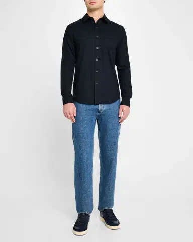Vince Men 's Cotton and Wool Twill Sport Shirt | Thumbnail 2 Vince Men 's Cotton and Wool Twill Sport Shirt | Thumbnail 2
