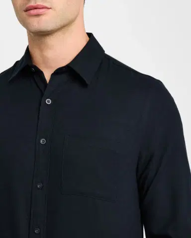 Vince Men 's Cotton and Wool Twill Sport Shirt | Thumbnail 5 Vince Men 's Cotton and Wool Twill Sport Shirt | Thumbnail 5