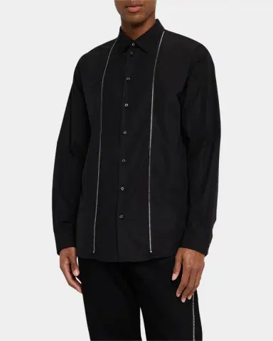Dsquared2 Men's Zip-Trim Sport Shirt | Thumbnail 4 Dsquared2 Men's Zip-Trim Sport Shirt | Thumbnail 4