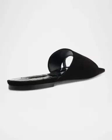 Schutz Jodies Golden Toe-Post Suede Flat Sandals | Thumbnail 3 Schutz Jodies Golden Toe-Post Suede Flat Sandals | Thumbnail 3