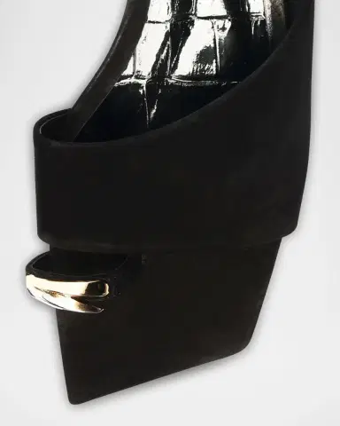 Schutz Jodies Golden Toe-Post Suede Flat Sandals | Thumbnail 4 Schutz Jodies Golden Toe-Post Suede Flat Sandals | Thumbnail 4