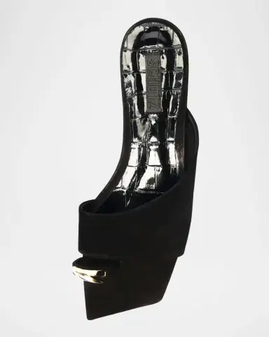 Schutz Jodies Golden Toe-Post Suede Flat Sandals | Thumbnail 5 Schutz Jodies Golden Toe-Post Suede Flat Sandals | Thumbnail 5