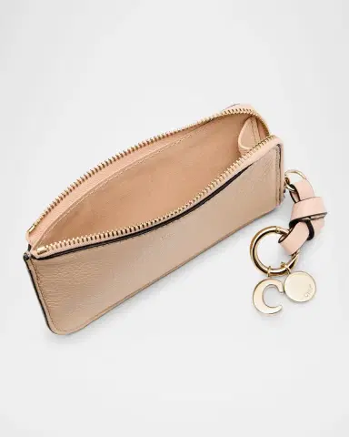 Chloé Alphabet Zip Leather Card Case | Thumbnail 4 Chloé Alphabet Zip Leather Card Case | Thumbnail 4
