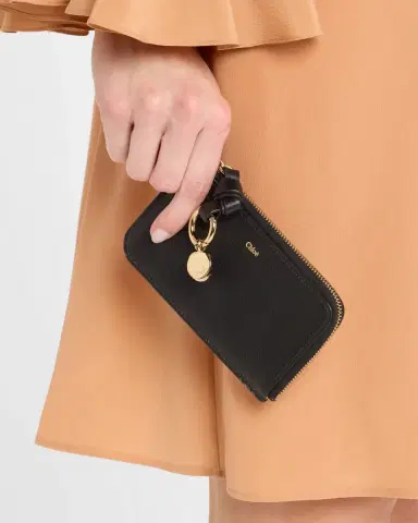 Chloé Alphabet Zip Leather Card Case | Thumbnail 5 Chloé Alphabet Zip Leather Card Case | Thumbnail 5