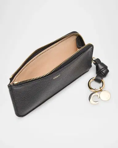 Chloé Alphabet Zip Leather Card Case | Thumbnail 7 Chloé Alphabet Zip Leather Card Case | Thumbnail 7