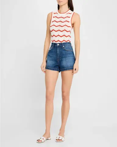Veronica Beard Timmi High-Rise Denim Shorts | Thumbnail 2 Veronica Beard Timmi High-Rise Denim Shorts | Thumbnail 2
