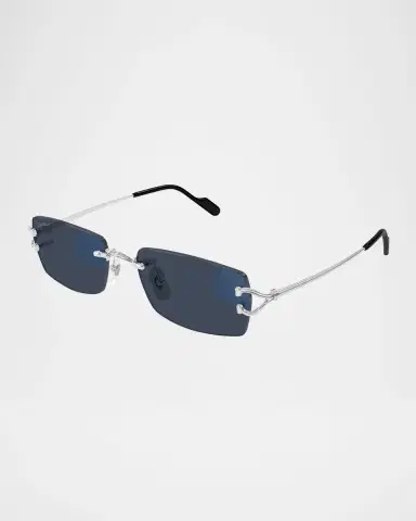 Cartier Men 's Metal Rectangle Optical Frames | Thumbnail 4 Cartier Men 's Metal Rectangle Optical Frames | Thumbnail 4