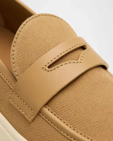 Giuseppe Zanotti Men 's Karmy Canvas and Leather Penny Loafers | Thumbnail 5 Giuseppe Zanotti Men 's Karmy Canvas and Leather Penny Loafers | Thumbnail 5