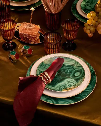 L 'Objet Malachite Canape Plates | Thumbnail 2 L 'Objet Malachite Canape Plates | Thumbnail 2