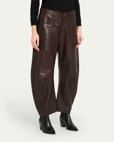 Nili Lotan Shon Barrel Leather Pants | Thumbnail 12 Nili Lotan Shon Barrel Leather Pants | Thumbnail 12