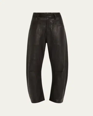 Nili Lotan Shon Barrel Leather Pants | Thumbnail 5 Nili Lotan Shon Barrel Leather Pants | Thumbnail 5
