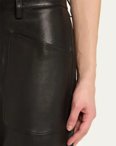 Nili Lotan Shon Barrel Leather Pants | Thumbnail 9 Nili Lotan Shon Barrel Leather Pants | Thumbnail 9