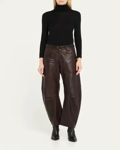 Nili Lotan Shon Barrel Leather Pants | Thumbnail 10 Nili Lotan Shon Barrel Leather Pants | Thumbnail 10