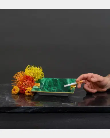 L 'Objet Malachite Ashtray | Thumbnail 4 L 'Objet Malachite Ashtray | Thumbnail 4