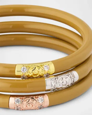 BuDhaGirl Sand Three Kings All Weather Bangle Bracelets, Set of 3 | Thumbnail 2 BuDhaGirl Sand Three Kings All Weather Bangle Bracelets, Set of 3 | Thumbnail 2