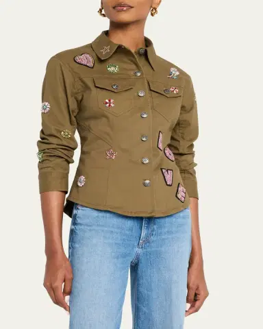 Cinq à Sept Canyon Ditsy Love Scrunched Jacket | Thumbnail 4 Cinq à Sept Canyon Ditsy Love Scrunched Jacket | Thumbnail 4