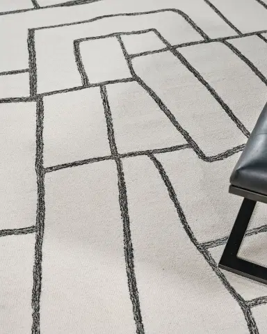Exquisite Rugs Tangiers Hand-Tufted Ivory/Black Rug | Thumbnail 8 Exquisite Rugs Tangiers Hand-Tufted Ivory/Black Rug | Thumbnail 8