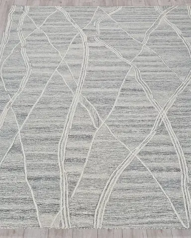 Exquisite Rugs Tangiers Hand-Tufted Gray/Ivory Rug | Thumbnail 2 Exquisite Rugs Tangiers Hand-Tufted Gray/Ivory Rug | Thumbnail 2