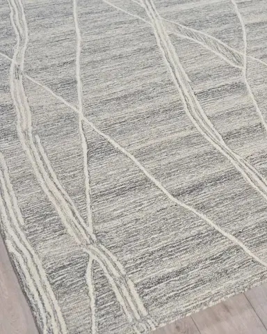 Exquisite Rugs Tangiers Hand-Tufted Gray/Ivory Rug | Thumbnail 3 Exquisite Rugs Tangiers Hand-Tufted Gray/Ivory Rug | Thumbnail 3