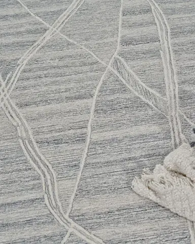 Exquisite Rugs Tangiers Hand-Tufted Gray/Ivory Rug | Thumbnail 6 Exquisite Rugs Tangiers Hand-Tufted Gray/Ivory Rug | Thumbnail 6