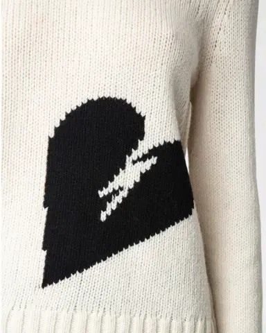 Zadig & Voltaire Malty Merino Wool Heart Sweater | Thumbnail 5 Zadig & Voltaire Malty Merino Wool Heart Sweater | Thumbnail 5