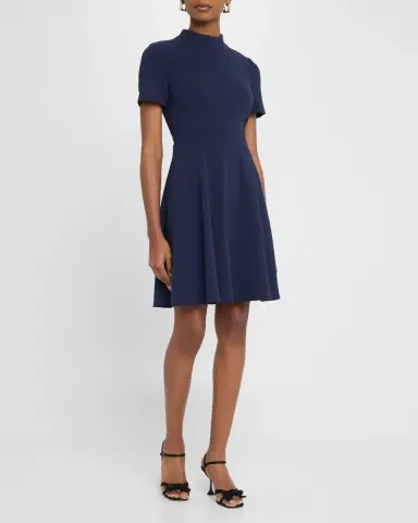 Black Halo Mayra Seamed Mock-Neck Dress | Thumbnail 3 Black Halo Mayra Seamed Mock-Neck Dress | Thumbnail 3