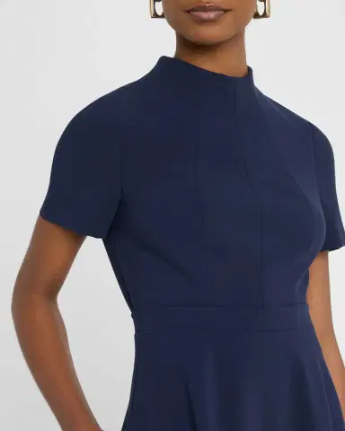 Black Halo Mayra Seamed Mock-Neck Dress | Thumbnail 4 Black Halo Mayra Seamed Mock-Neck Dress | Thumbnail 4