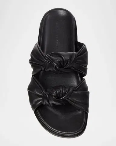 Dear Frances Tye Leather Knots Slide Sandals | Thumbnail 2 Dear Frances Tye Leather Knots Slide Sandals | Thumbnail 2