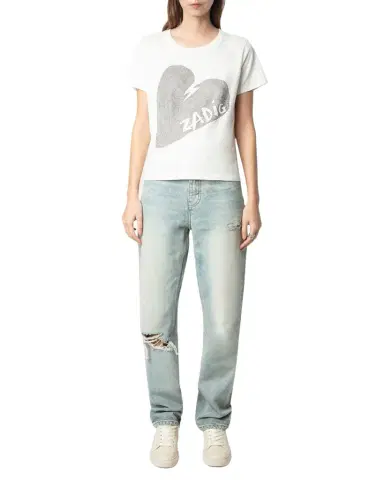 Zadig & Voltaire Alys Embellished Big Heart T-Shirt | Thumbnail 1 Zadig & Voltaire Alys Embellished Big Heart T-Shirt | Thumbnail 1