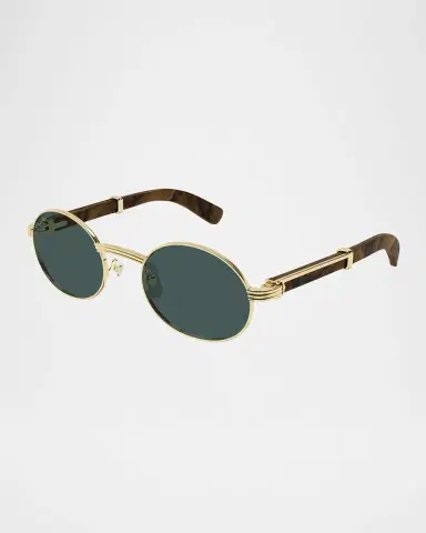 Cartier Men 's Metal Round Sunglasses | Thumbnail 3 Cartier Men 's Metal Round Sunglasses | Thumbnail 3