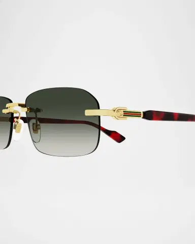 Gucci Men's GG1221SM Rimless Metal Rectangle Sunglasses | Thumbnail 3 Gucci Men's GG1221SM Rimless Metal Rectangle Sunglasses | Thumbnail 3