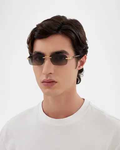 Gucci Men's GG1221SM Rimless Metal Rectangle Sunglasses | Thumbnail 4 Gucci Men's GG1221SM Rimless Metal Rectangle Sunglasses | Thumbnail 4