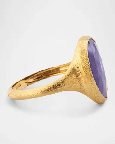 Marco Bicego 18K Lunaria Ring with Charoite, Size 7 | Thumbnail 4 Marco Bicego 18K Lunaria Ring with Charoite, Size 7 | Thumbnail 4