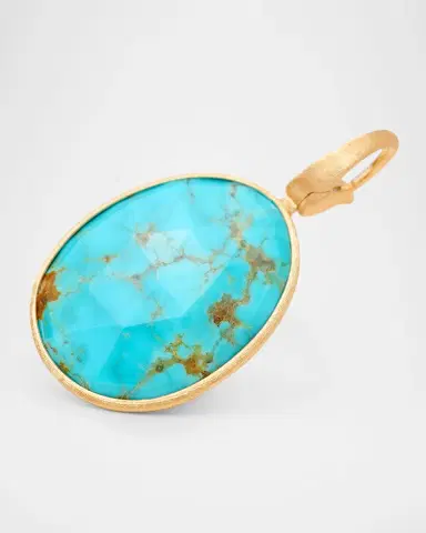 Marco Bicego 18K Lunaria Pendant with Turquoise | Thumbnail 2 Marco Bicego 18K Lunaria Pendant with Turquoise | Thumbnail 2
