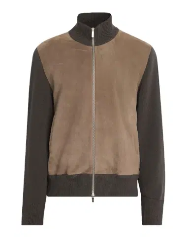 Ferragamo Men's Suede and Wool Full-Zip Blouson | Thumbnail 1 Ferragamo Men's Suede and Wool Full-Zip Blouson | Thumbnail 1