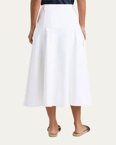 Cinq à Sept Veena Button-Front Midi Skirt | Thumbnail 2 Cinq à Sept Veena Button-Front Midi Skirt | Thumbnail 2