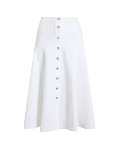 Cinq à Sept Veena Button-Front Midi Skirt | Thumbnail 1 Cinq à Sept Veena Button-Front Midi Skirt | Thumbnail 1