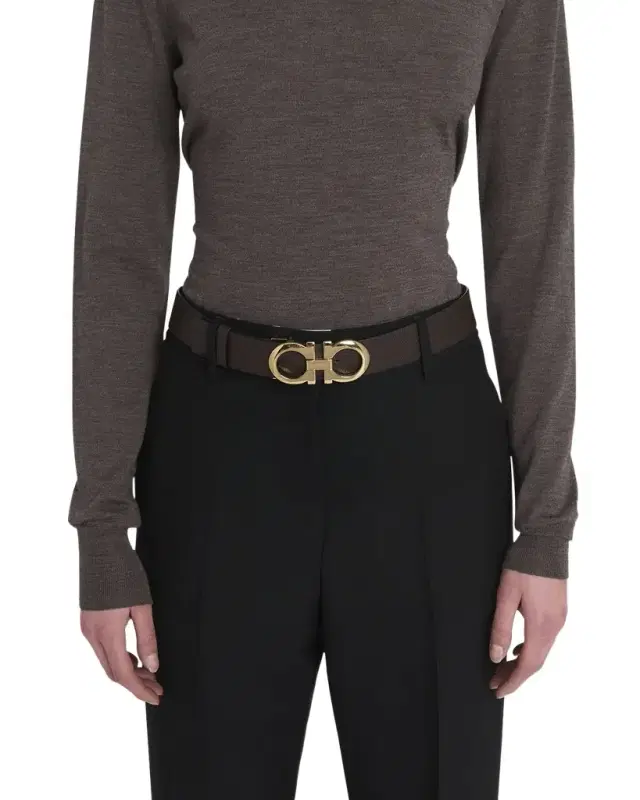 Donna Reversible Calf Leather Belt Donna Reversible Calf Leather Belt
