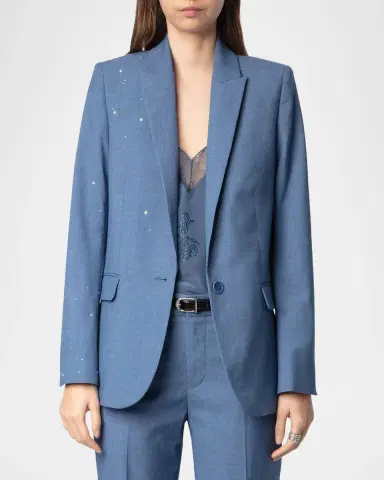 Zadig & Voltaire Valse Star Embellished Single-Breasted Blazer | Thumbnail 4 Zadig & Voltaire Valse Star Embellished Single-Breasted Blazer | Thumbnail 4